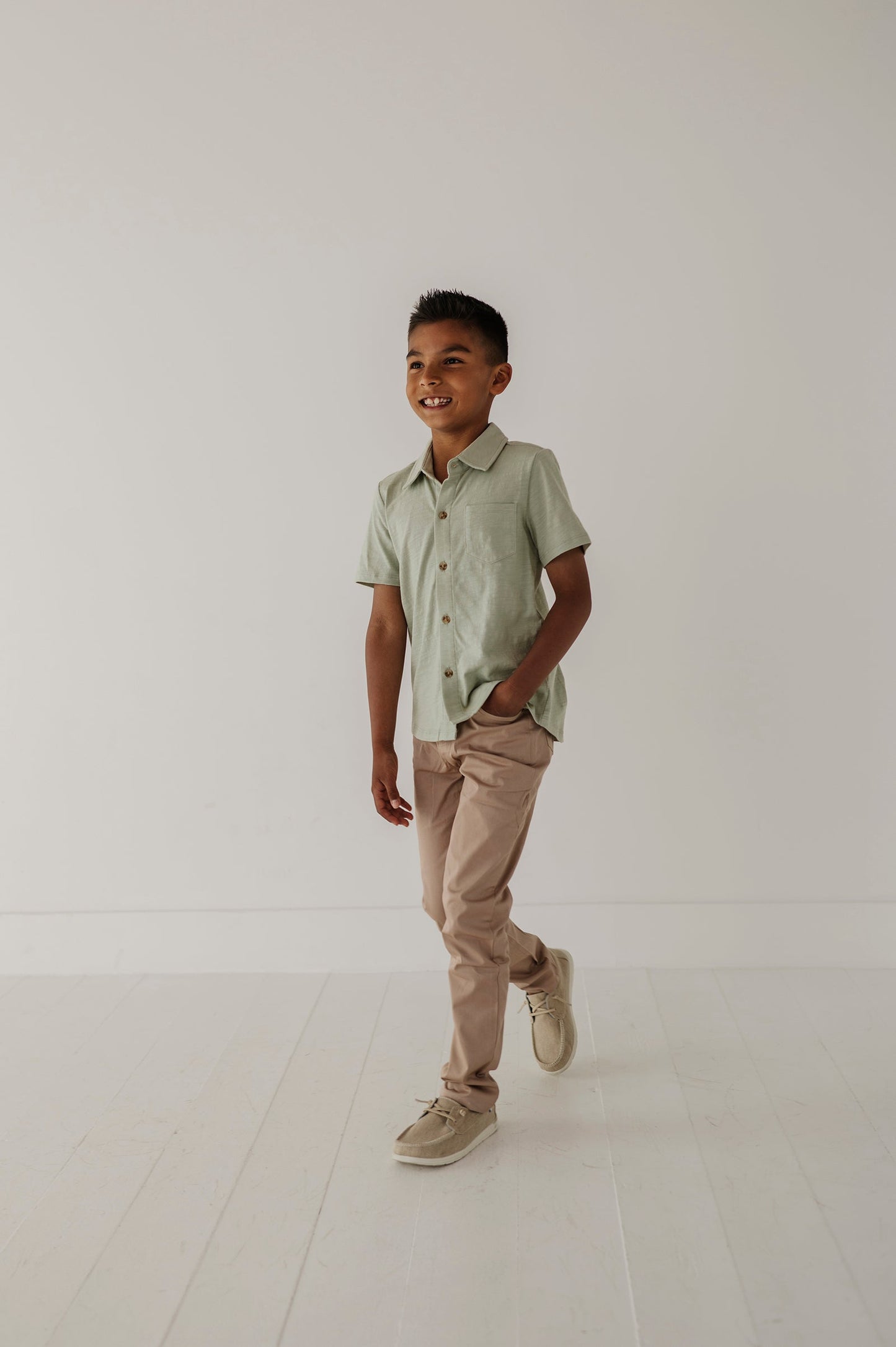 Boy's Collar Button Shirt