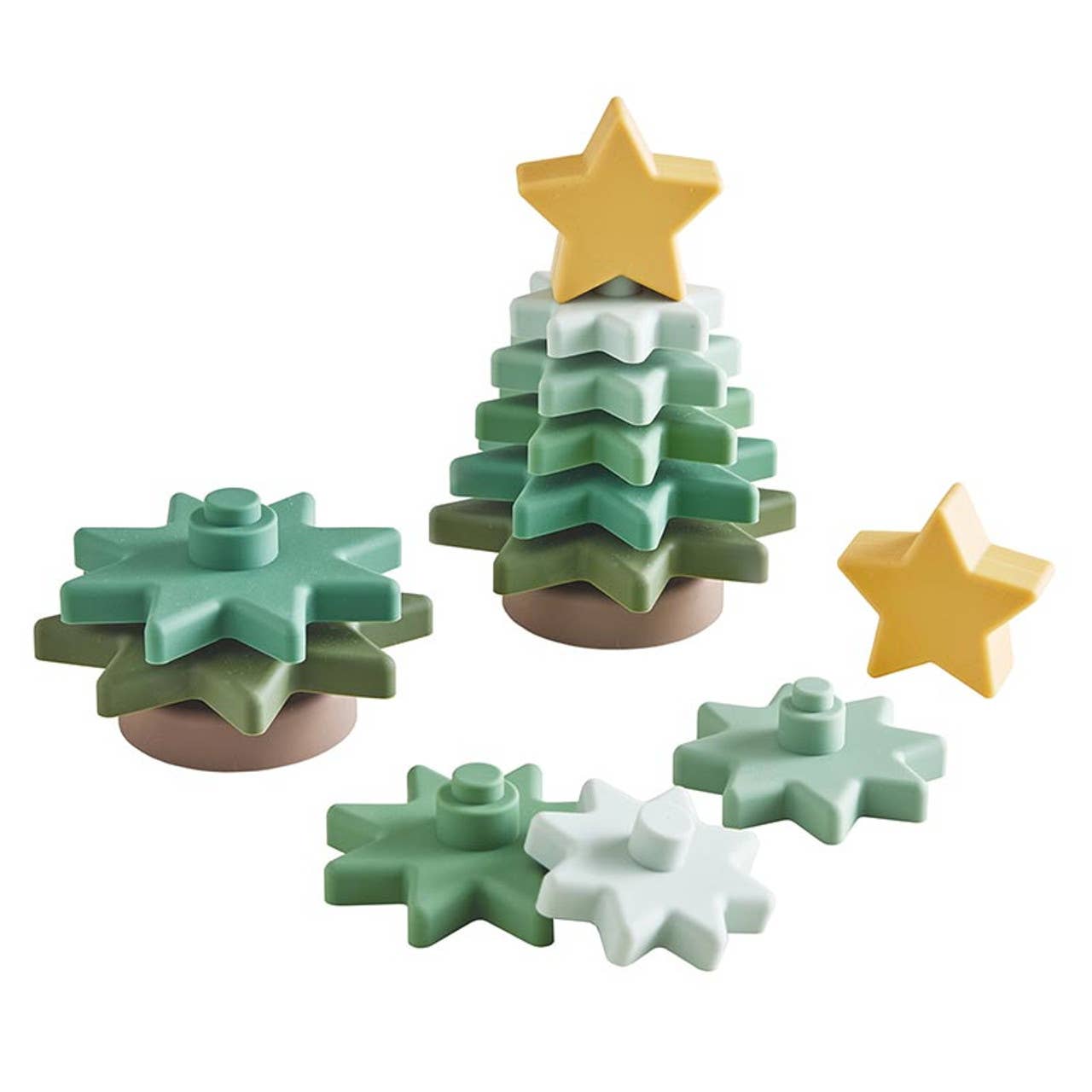 Stacking Christmas Tree Toy: Silicone / 4" W x 5.5" H