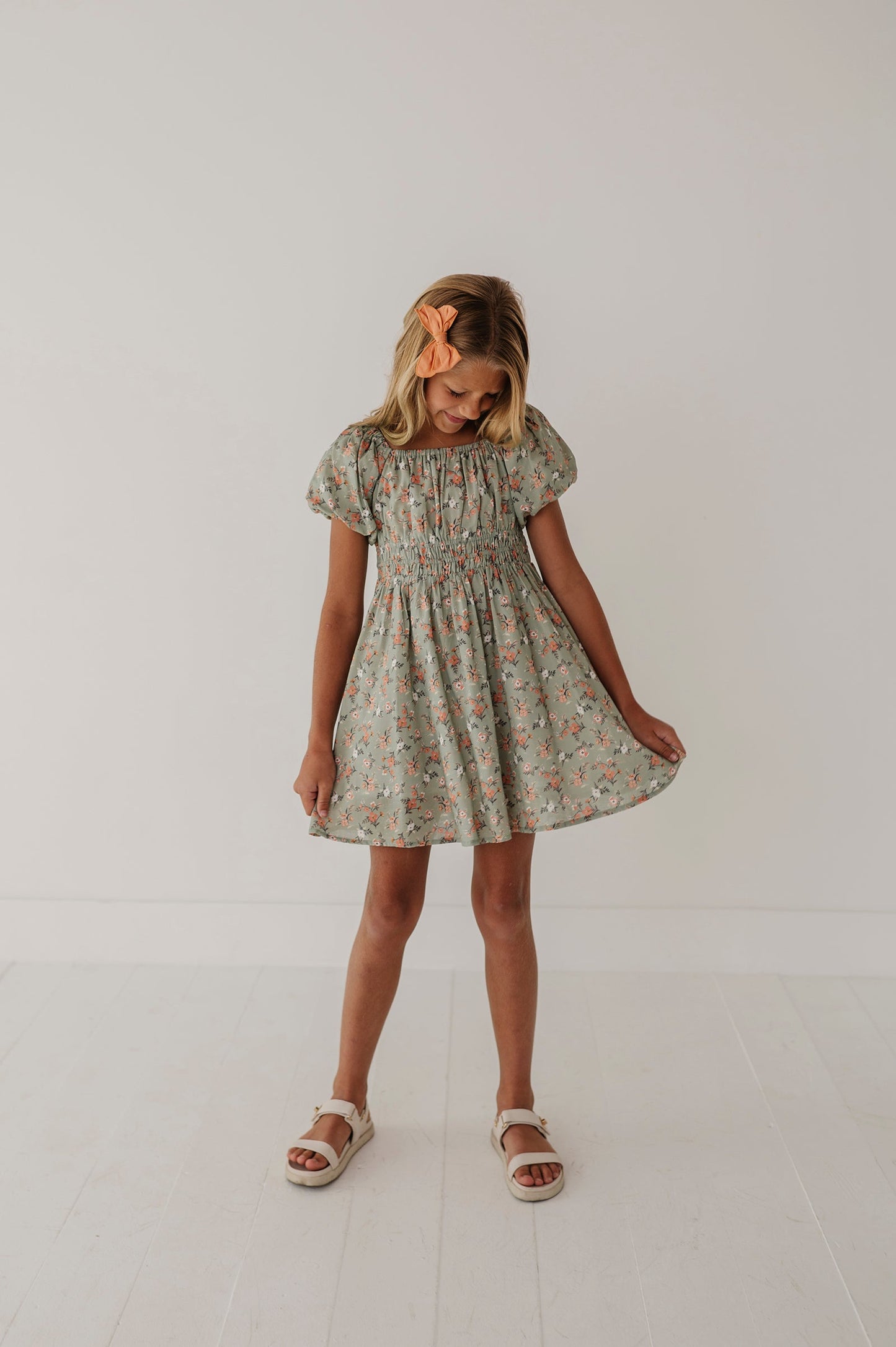 Peasant Bubble Sleeve Dress