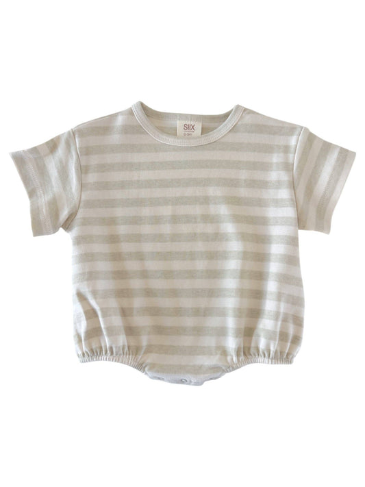 Sage Stripe / Organic T-Shirt Bubble