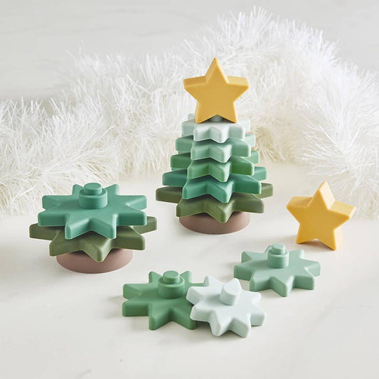 Stacking Christmas Tree Toy: Silicone / 4" W x 5.5" H