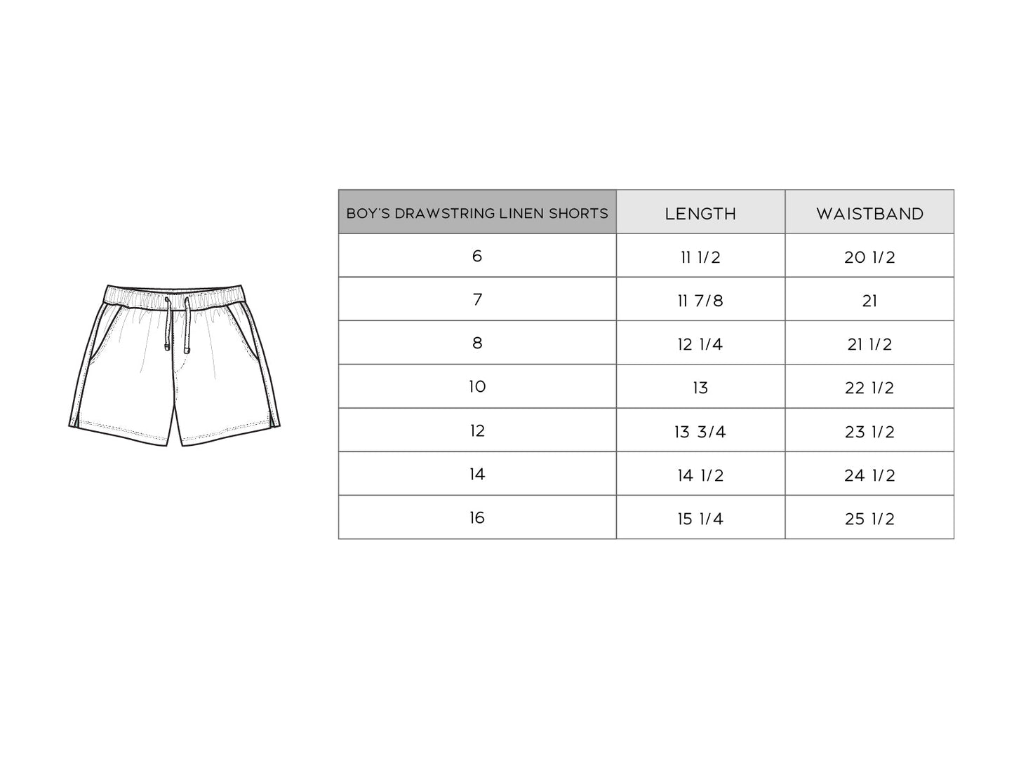 Boy's Drawstring Linen Shorts