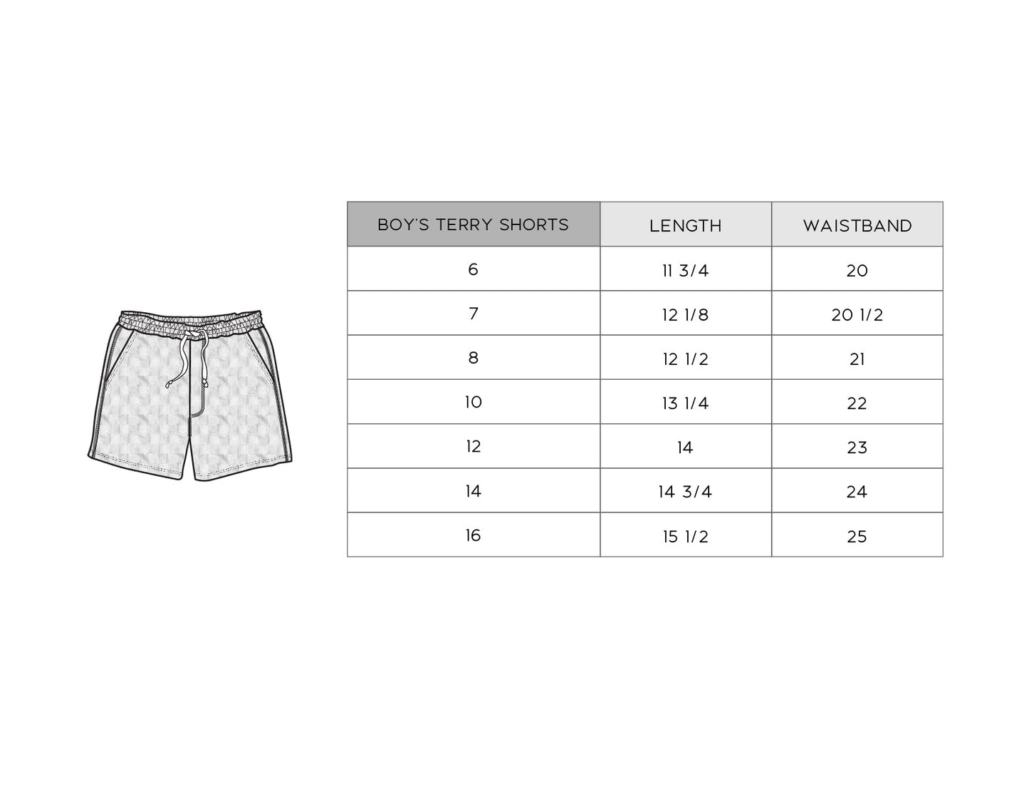 Boy's Terry Shorts