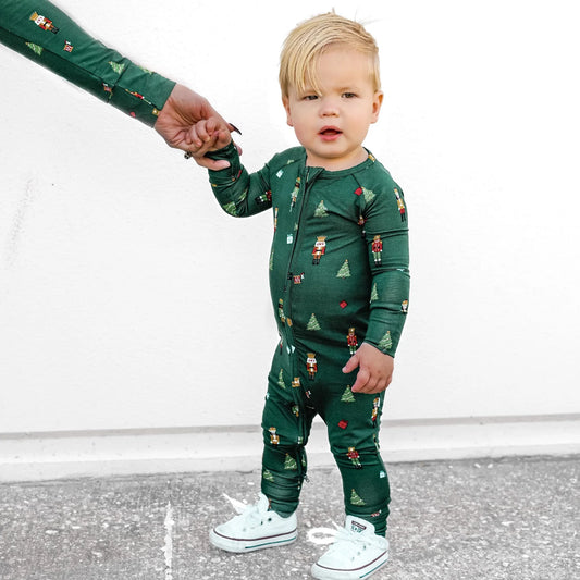 Nutcracker Bamboo Zip Romper