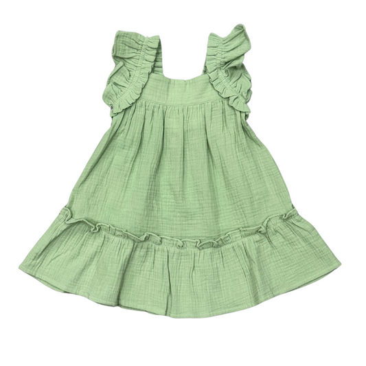 Girl's Drop-Waist Peplum Dress