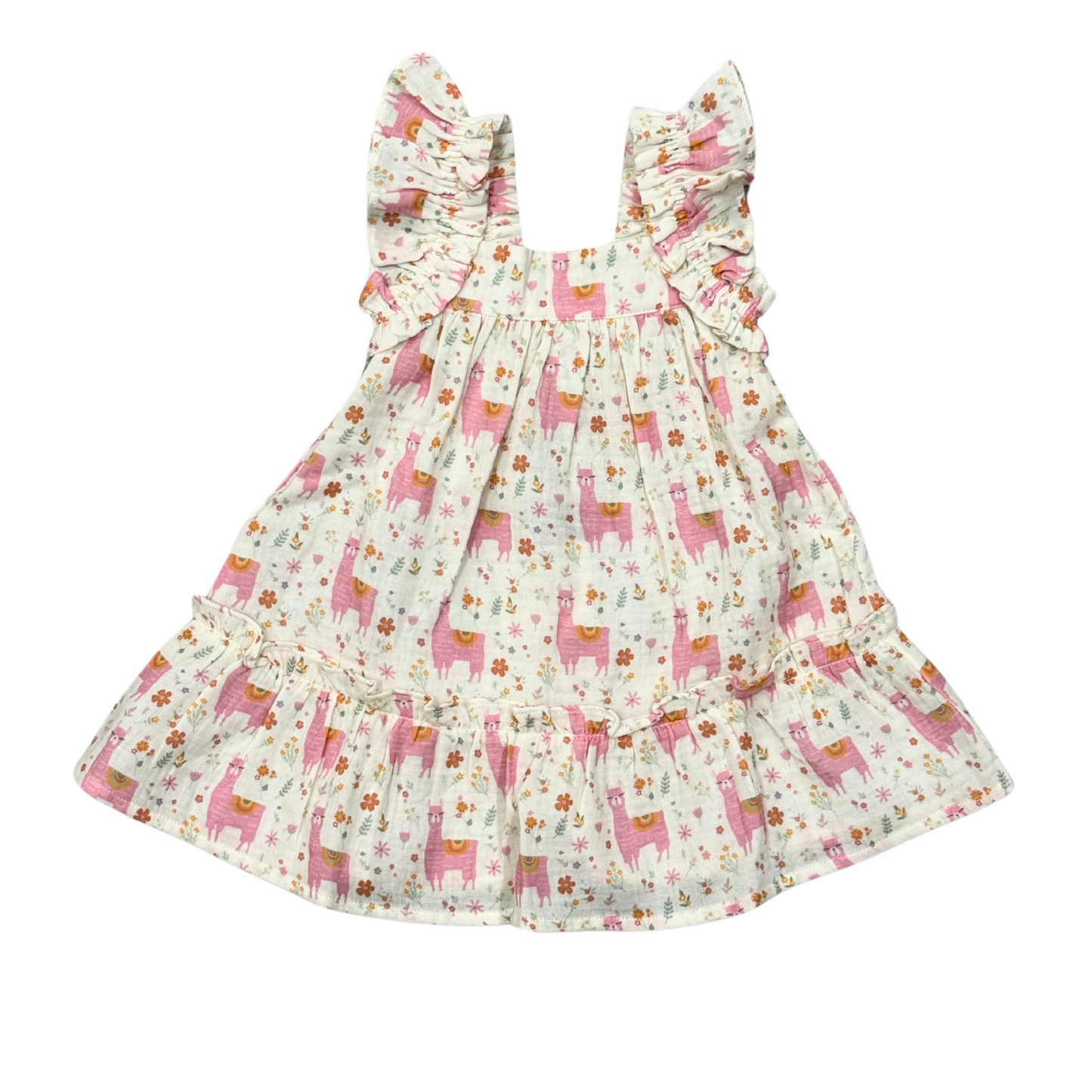 Girl's Drop-Waist Peplum Dress