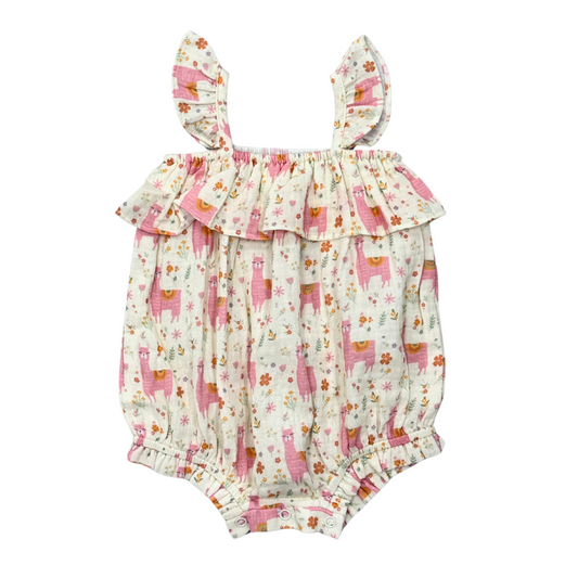 Baby Girl Gauze Bubble Romper