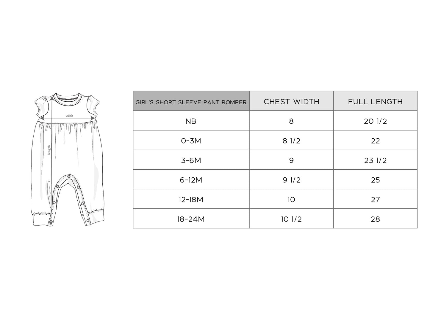 Girl's Short Sleeve Pant Romper