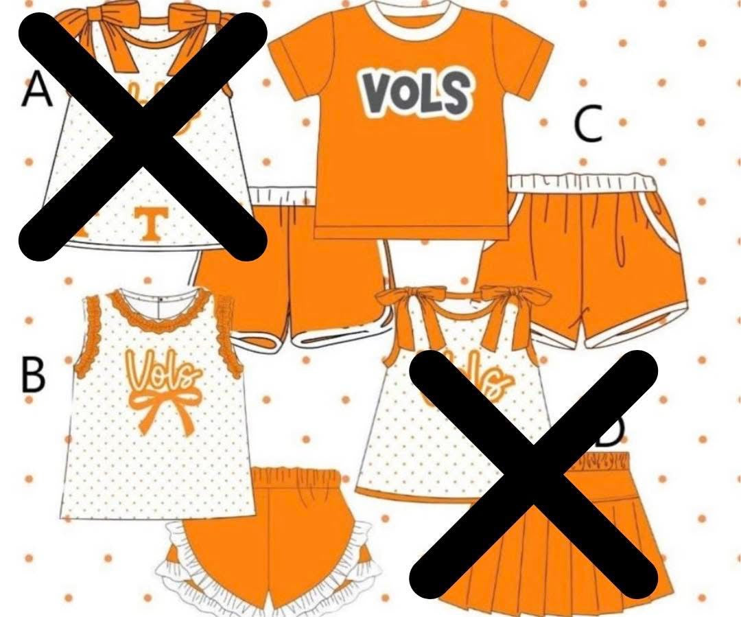 VOLS Applique Short Set - Boys