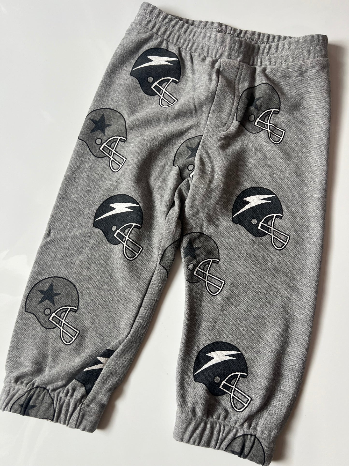 Football Helmet Grey Joggers - Recycled Polyester Blend