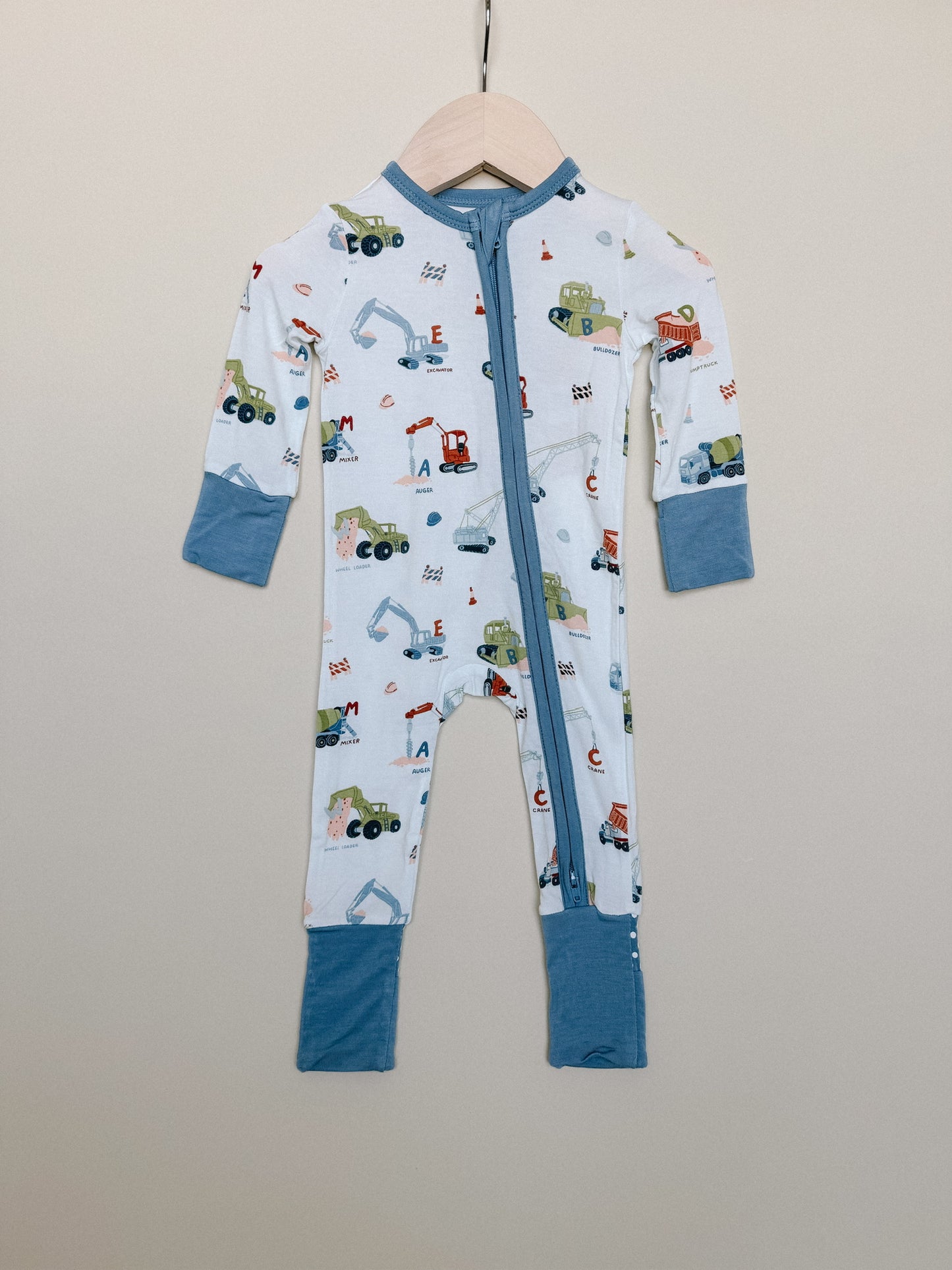 ABC Construction Bamboo Convertible Romper