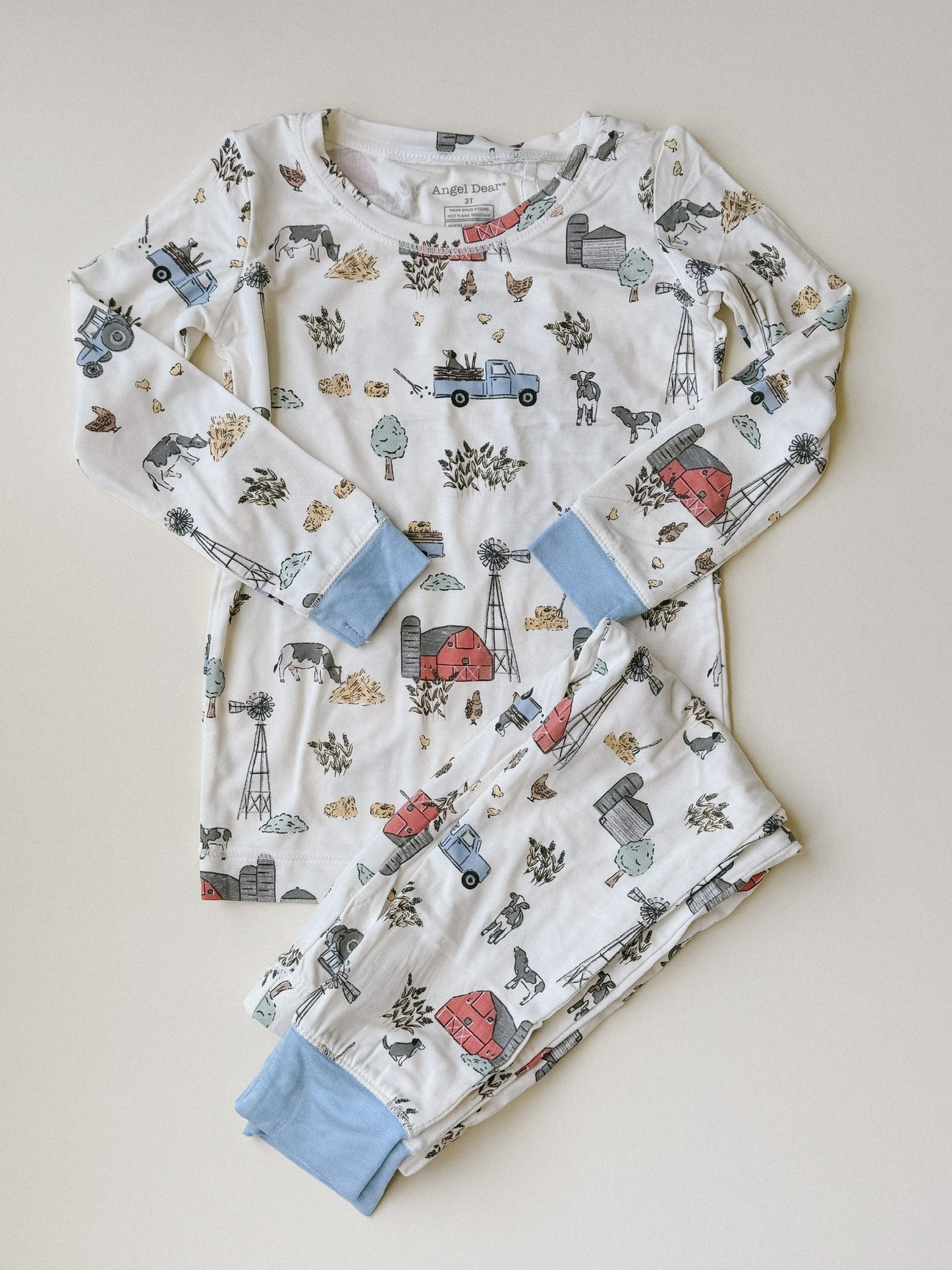 Farm and Tractor Bamboo Two Piece Set