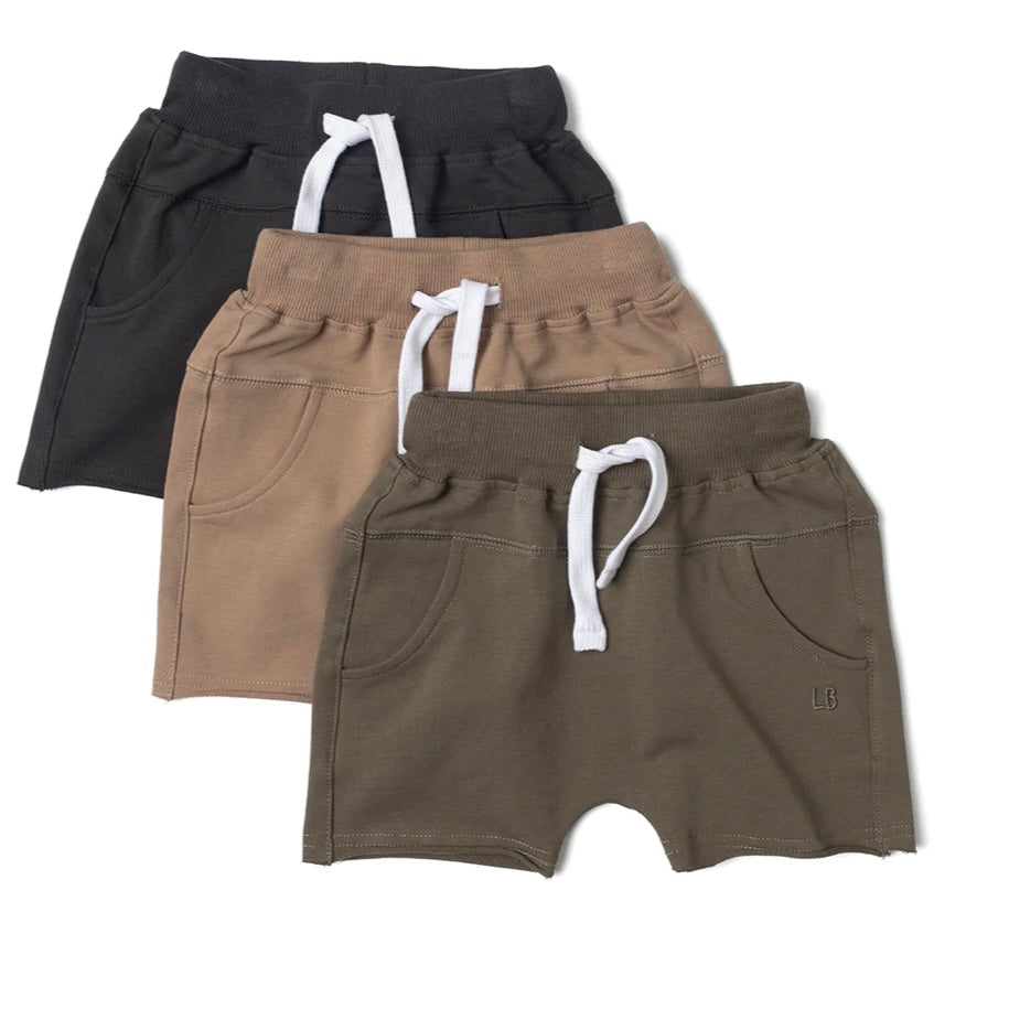 Little Bipsy Raw Edge Harem Shorts - Tan