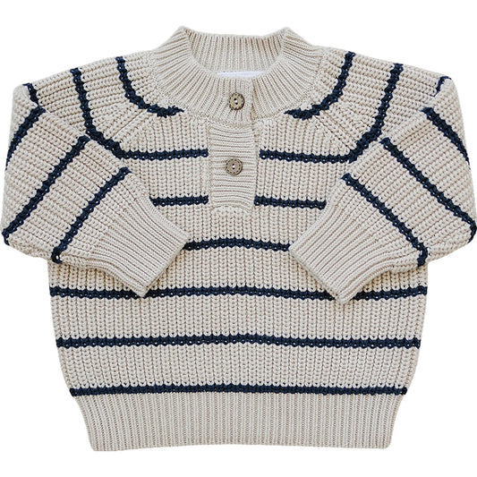 Charcoal Stripe Kinit Sweater