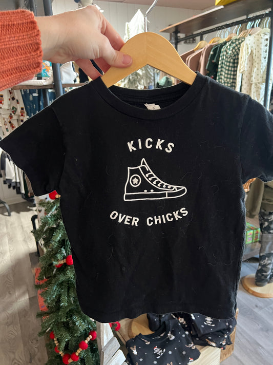 4T Kicks Over Chicks Graphic Bella Canvas Tee - GUC