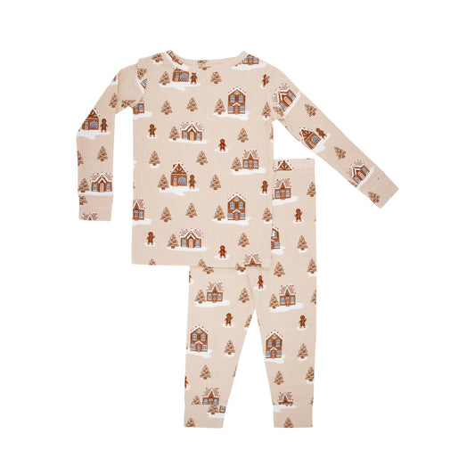 Gingerbread Small Ribbed Bamboo Two Piece Set