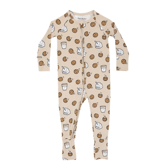 Milk & Cookies Bamboo Zip Romper