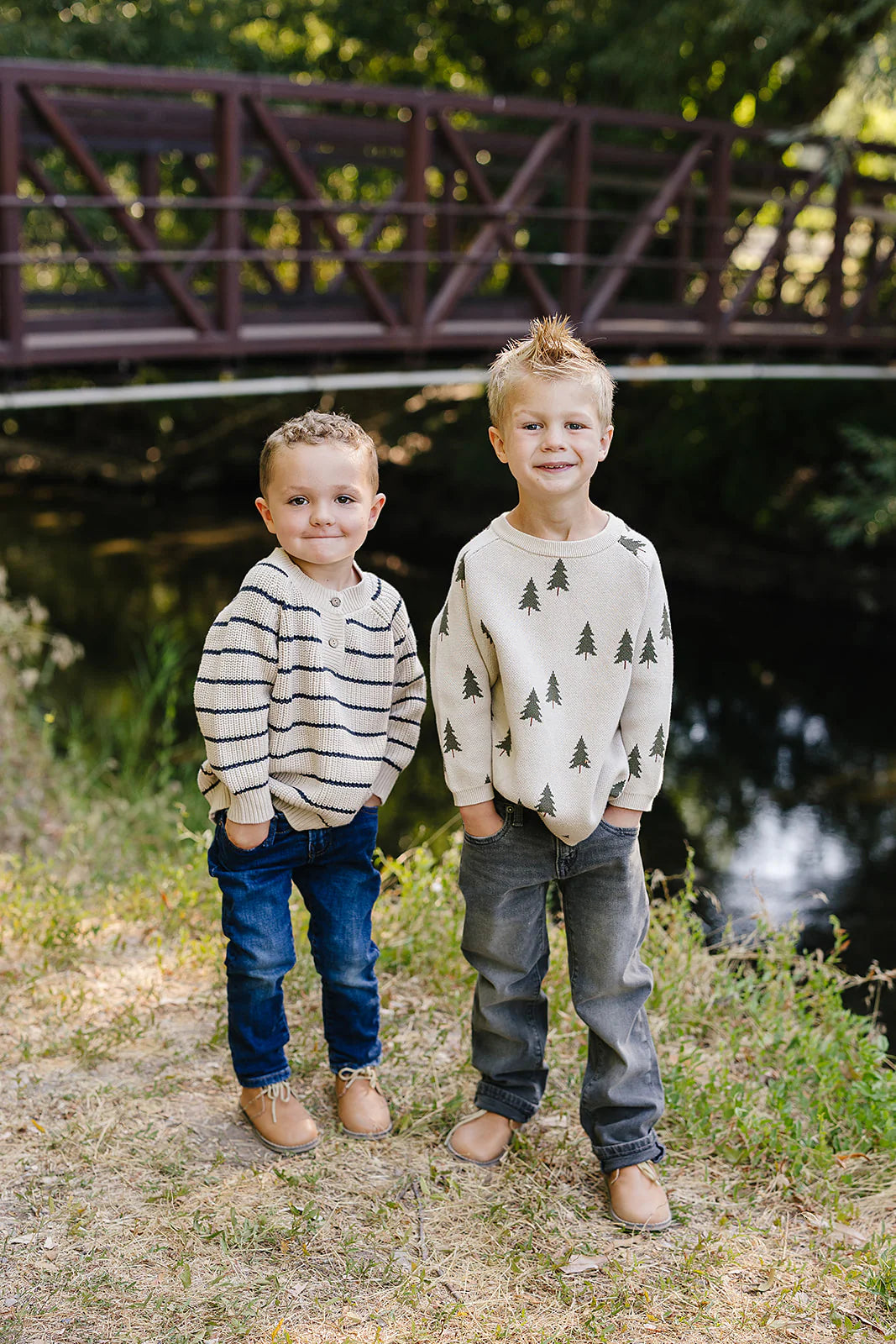 Charcoal Stripe Kinit Sweater