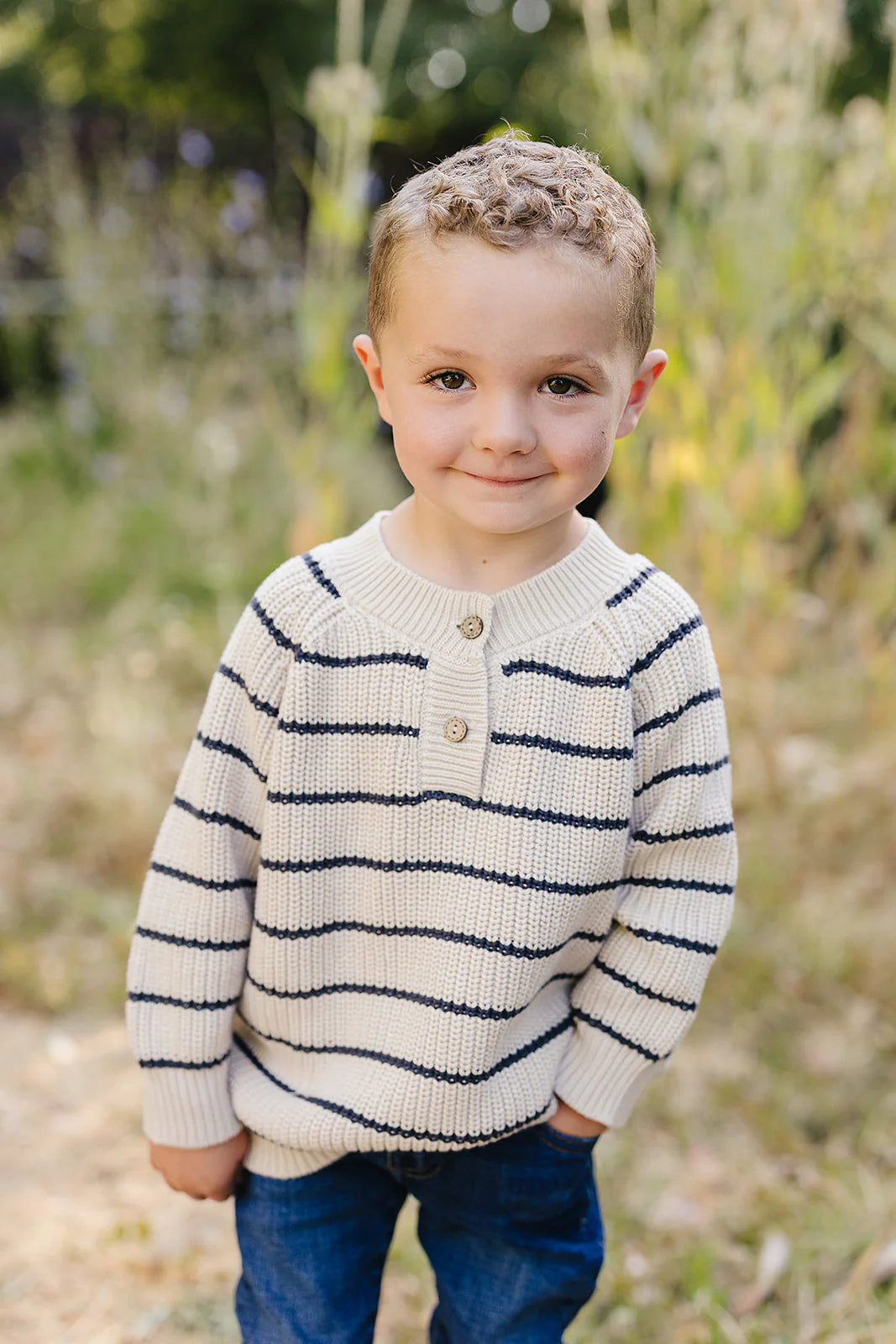 Charcoal Stripe Kinit Sweater