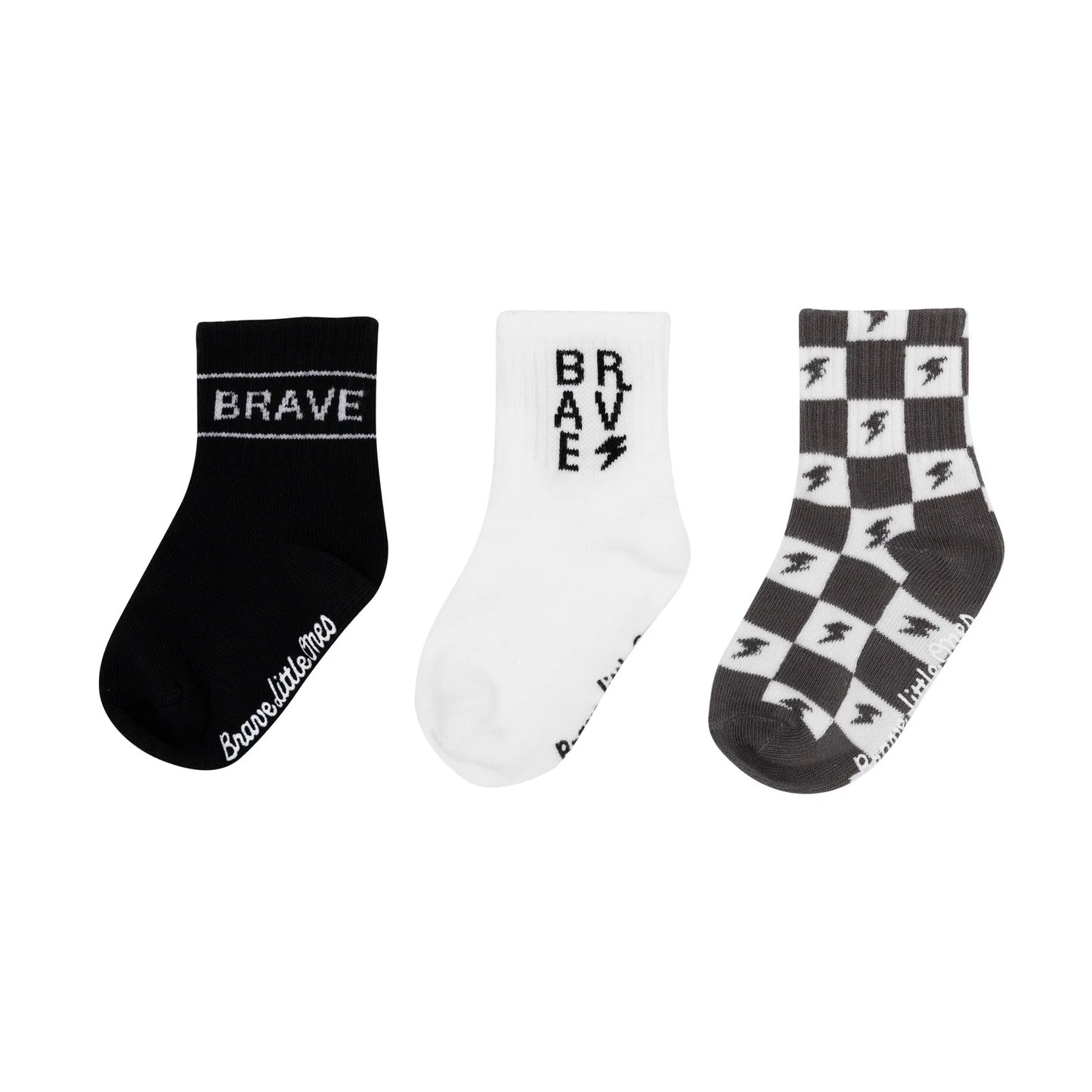 Black & Charcoal Socks - 3-Pack