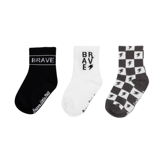 Black & Charcoal Socks - 3-Pack