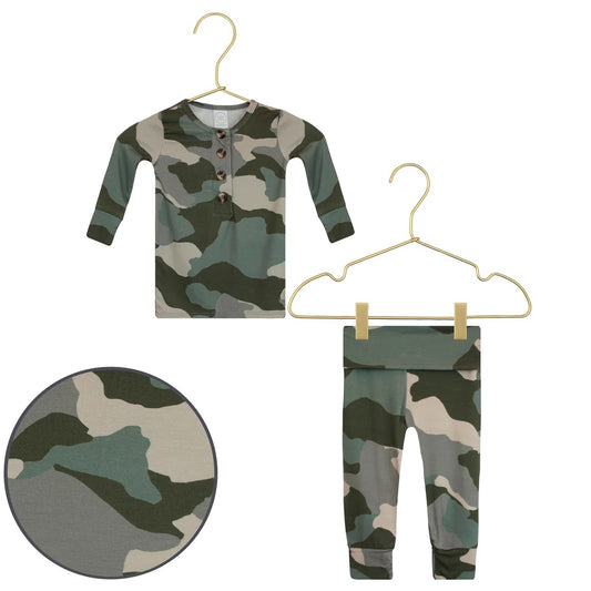 Lou Lou Roger Camo Top + Bottom Lounge Set