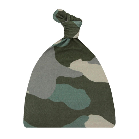 Lou Lou Roger Camo Top Knot Hat