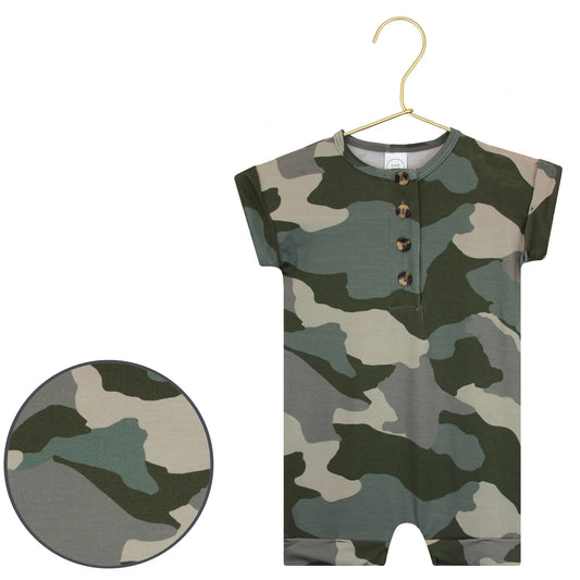 Lou Lou Roger Camo Shortie Romper