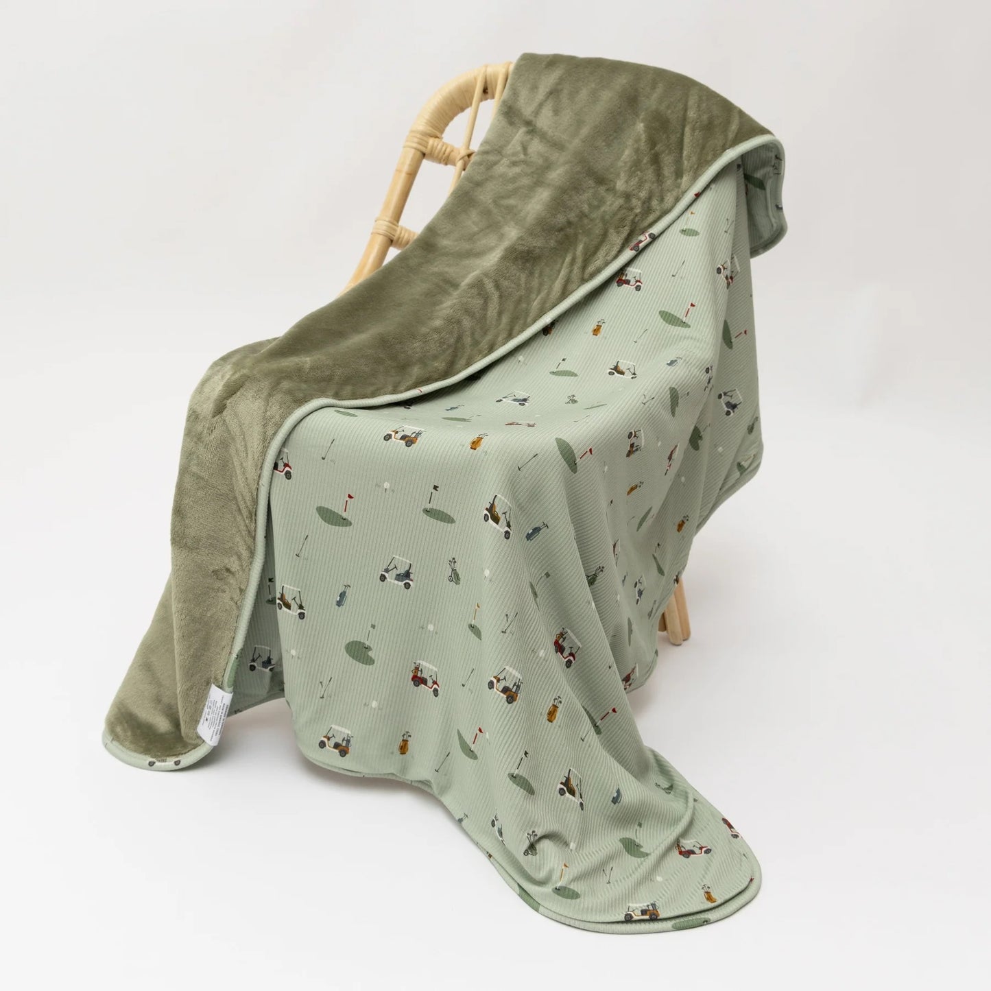 Golf Small Ribbed Bamboo/Plush YOUTH Blanket (45 x 75)