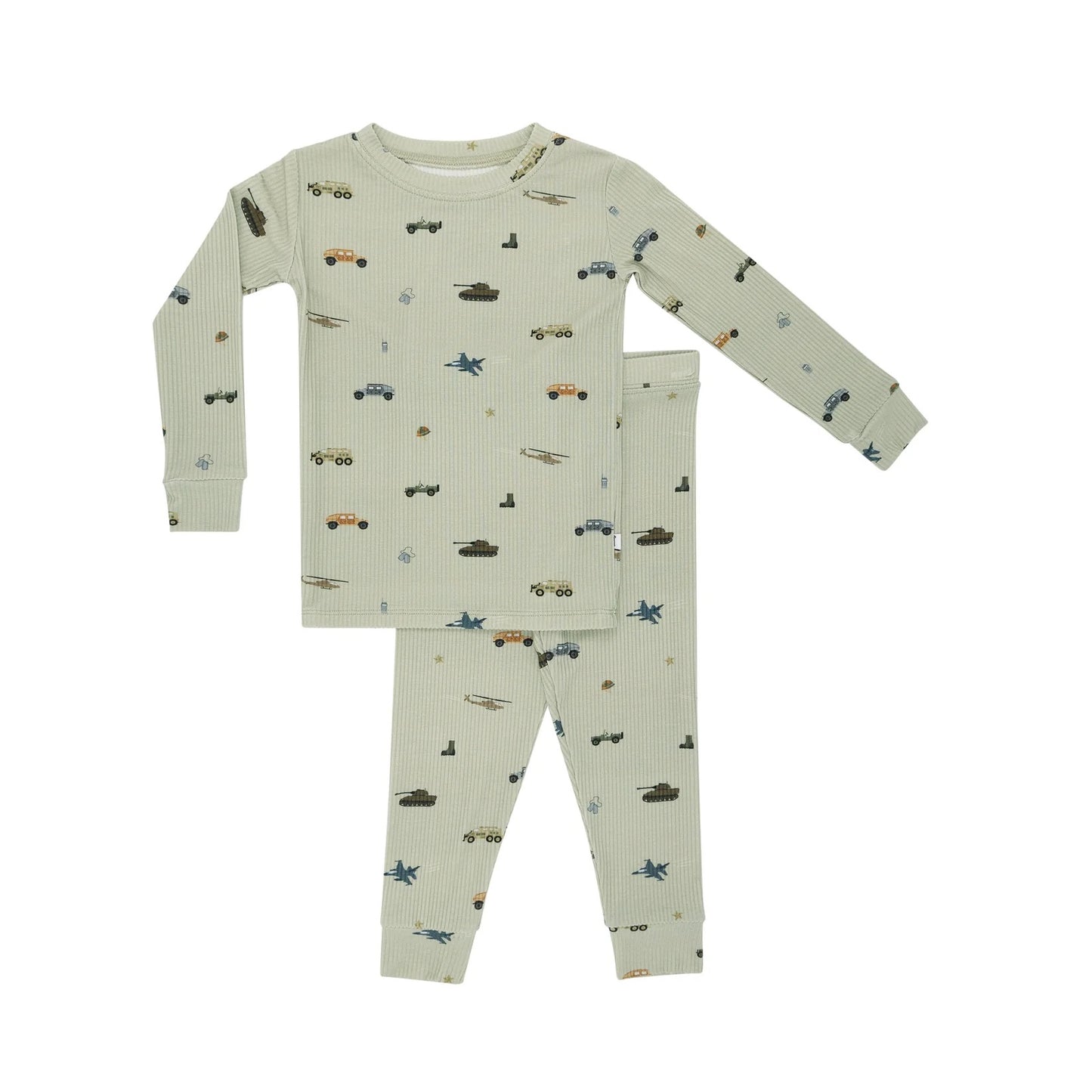 Military Bamboo Small Ribbed - Two Piece Long Sleeve/Pant Set