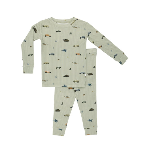Military Bamboo Small Ribbed - Two Piece Long Sleeve/Pant Set