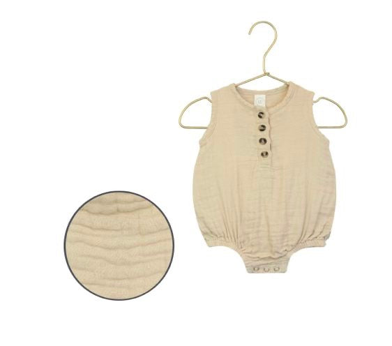 Bubble Romper - Tan