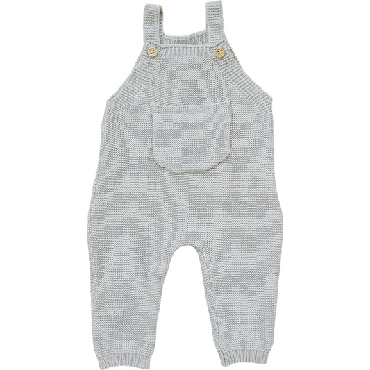 Grey Knit Overall Romper