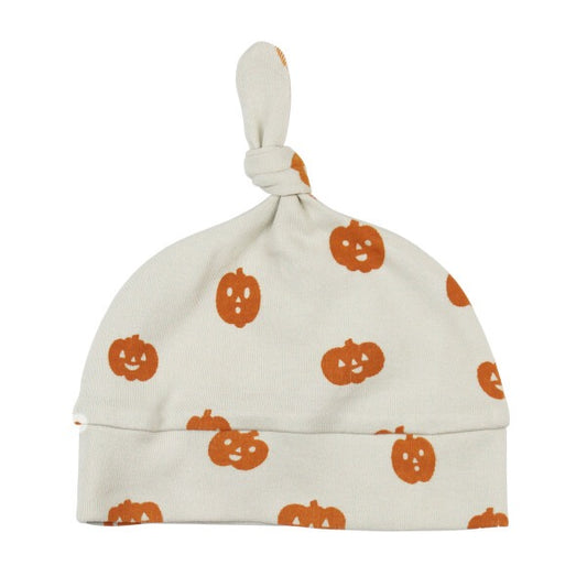 Organic 100% Cotton Knotted Hat - Jack O Lanterns