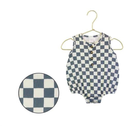 Bubble Romper - Checkered