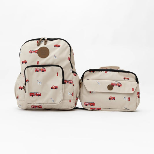 Firetruck Backpack and Lunchbox - SET