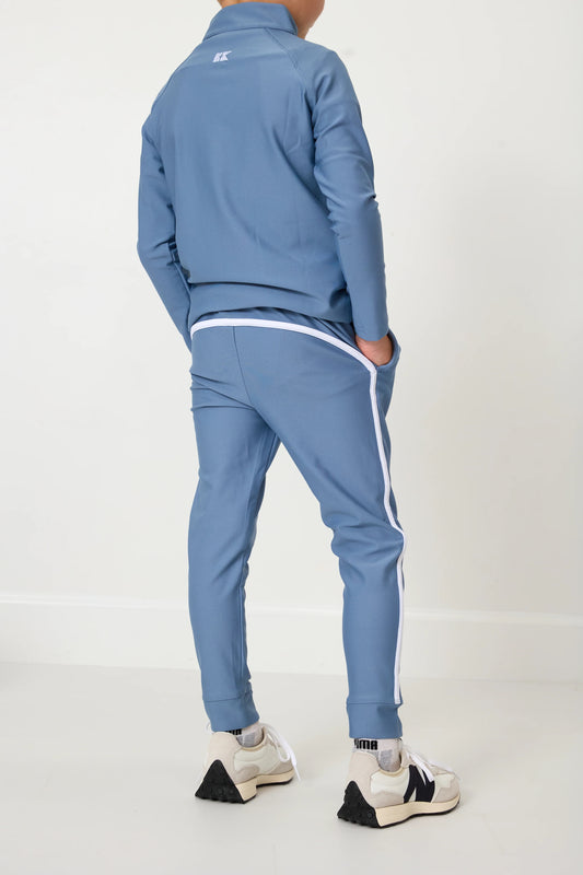 Slate Blue Retro Warm-Up Jogger