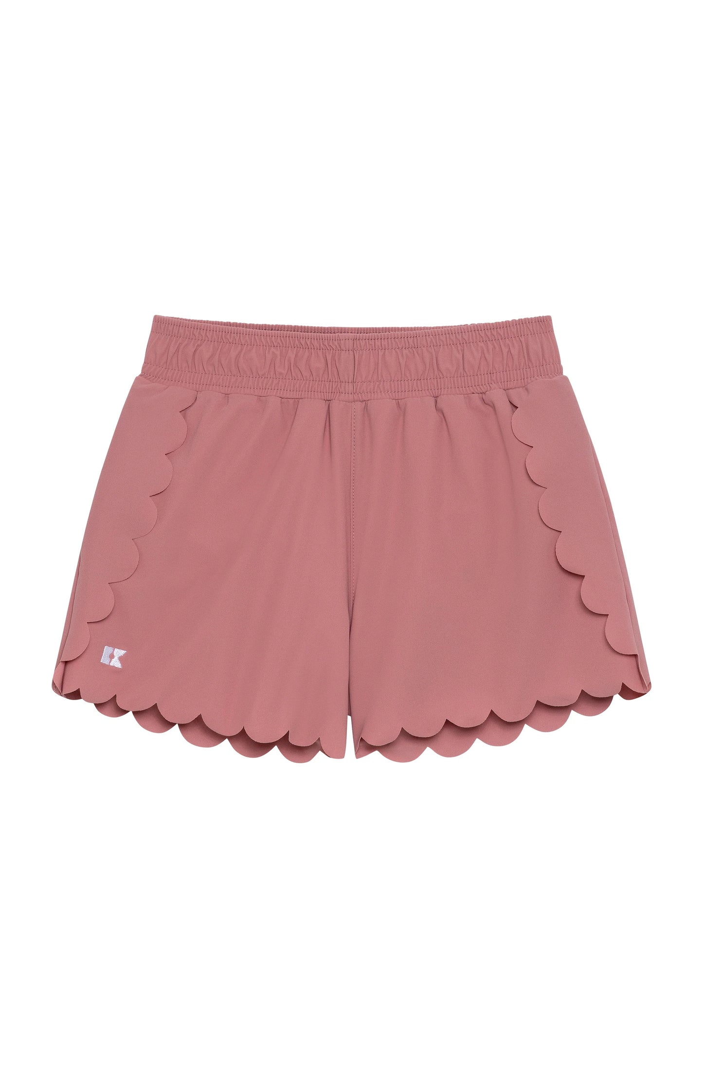Dusty Pink Scalloped Shorts - Ruffles - Girls