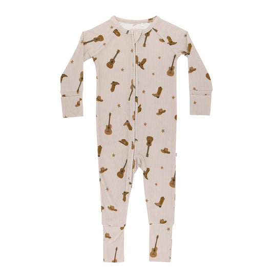 Gone Country - Ribbed Bamboo Zip Romper