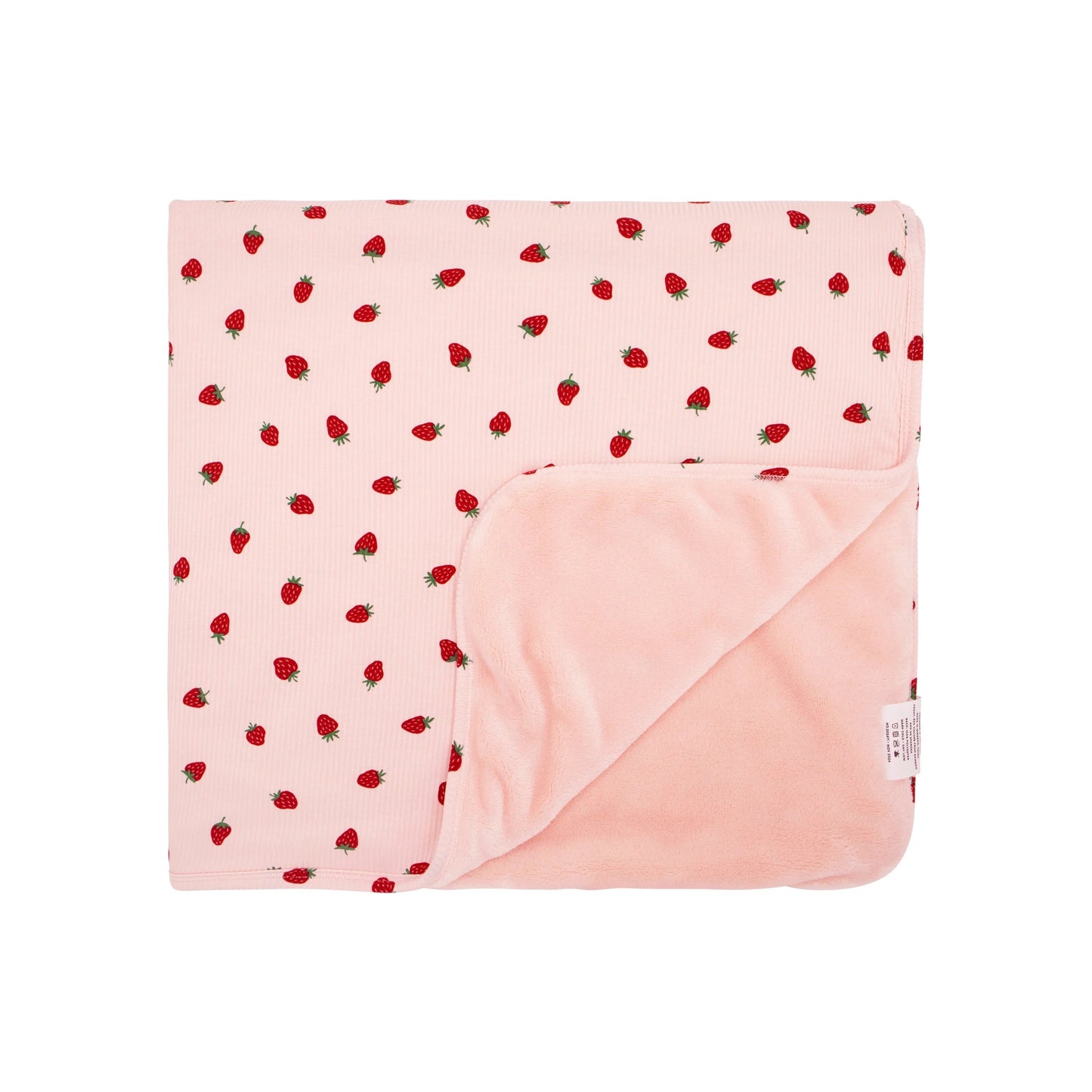 Strawberry Small Ribbed Bamboo/Plush TODDLER Blanket (36 x 50)