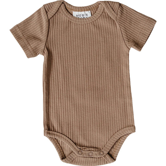 Tan Ribbed Bodysuit - 0-3m