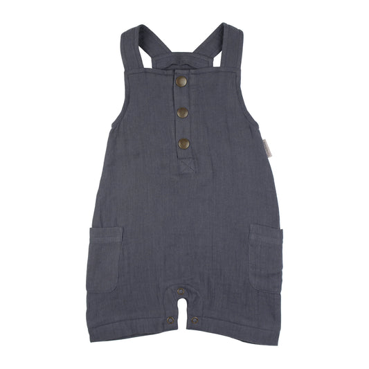 Organic Cuffed Muslin Overall - Dusk