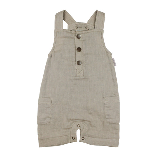 Organic Cuffed Muslin Overall - Fawn