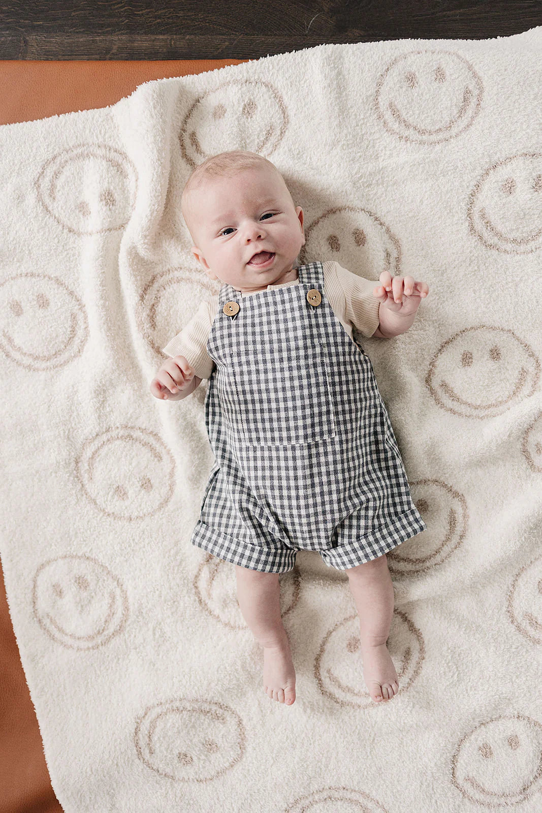 Gingham Short Linen Overall