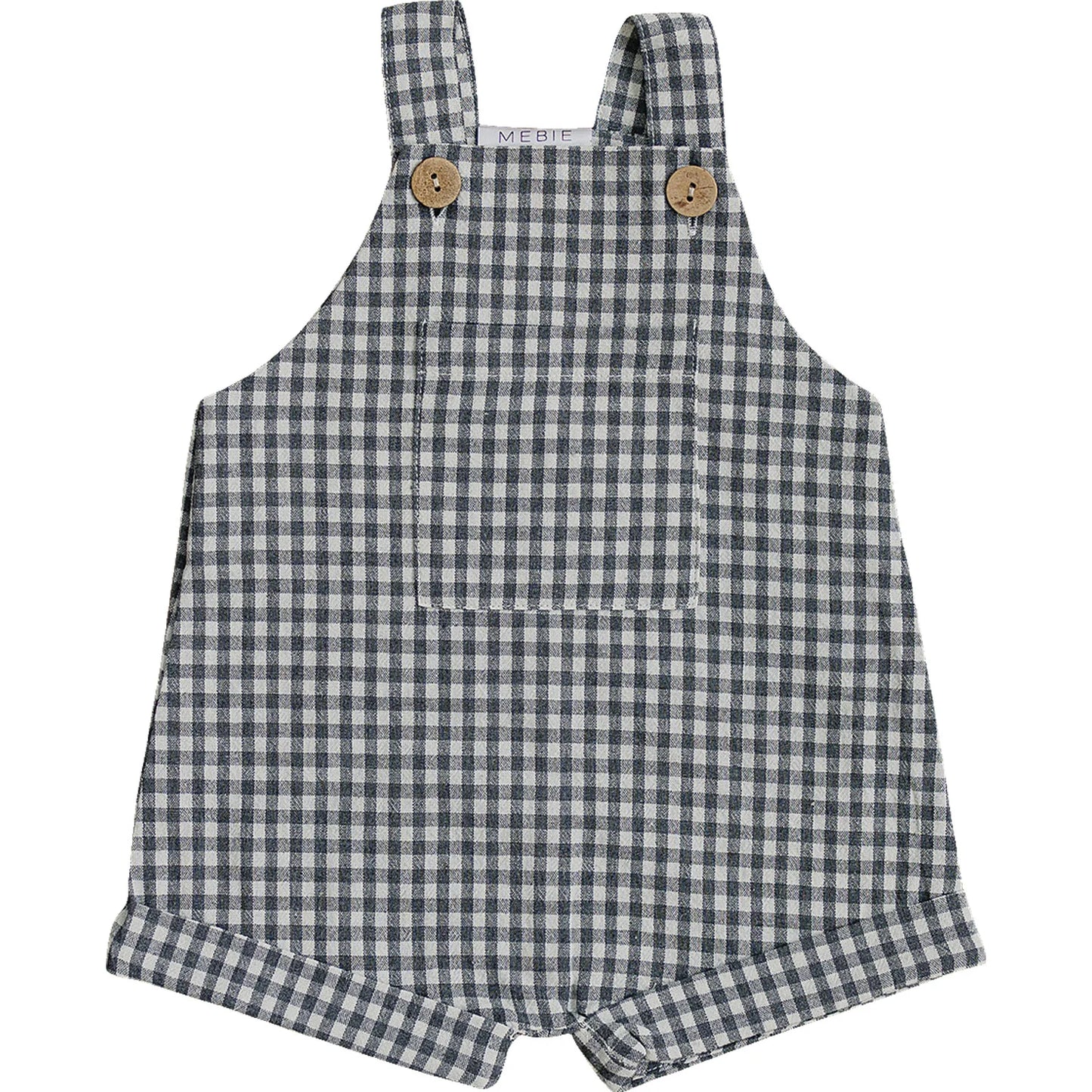 Gingham Short Linen Overall