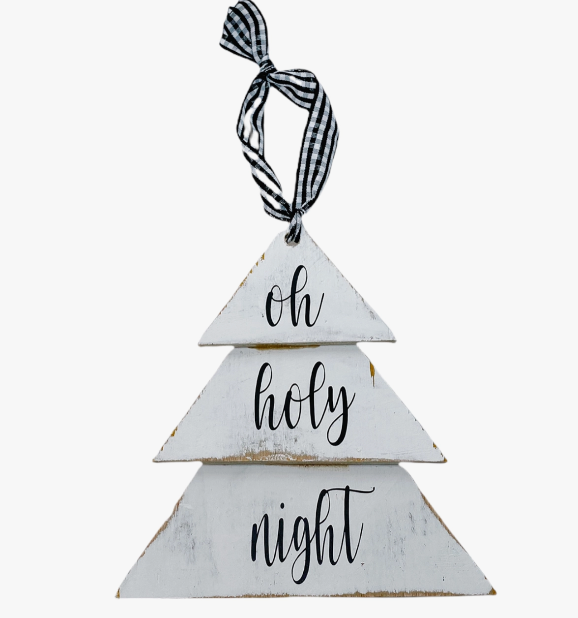 Wooden Distressed Christmas Tree Ornament