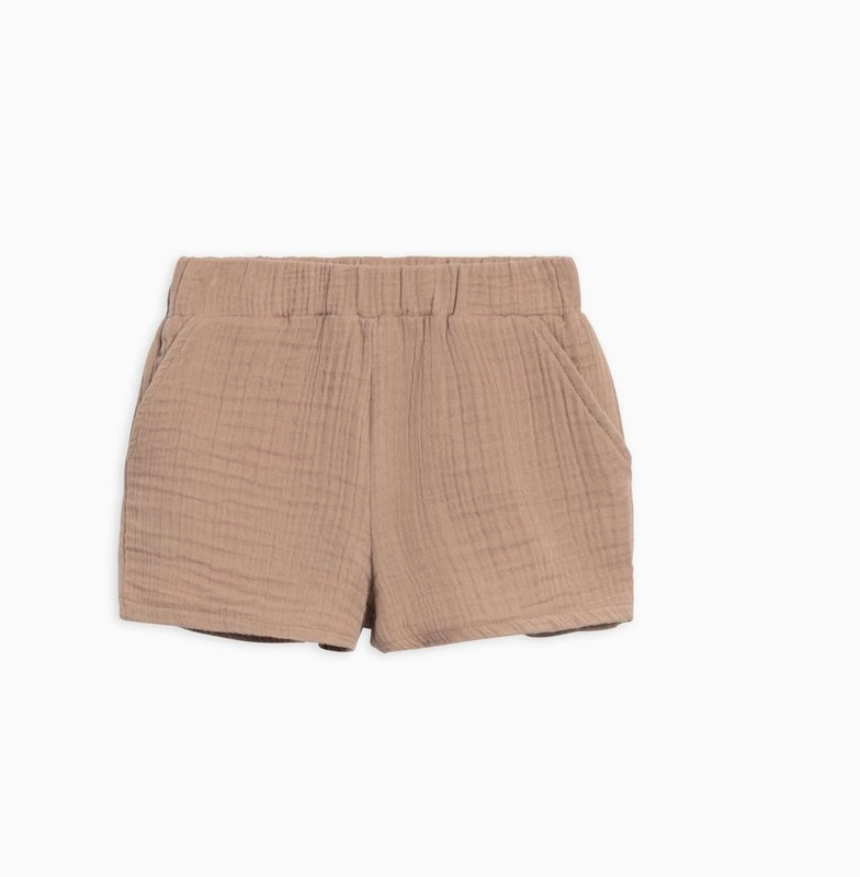 Organic Muslin Cotton Truffle Shorts