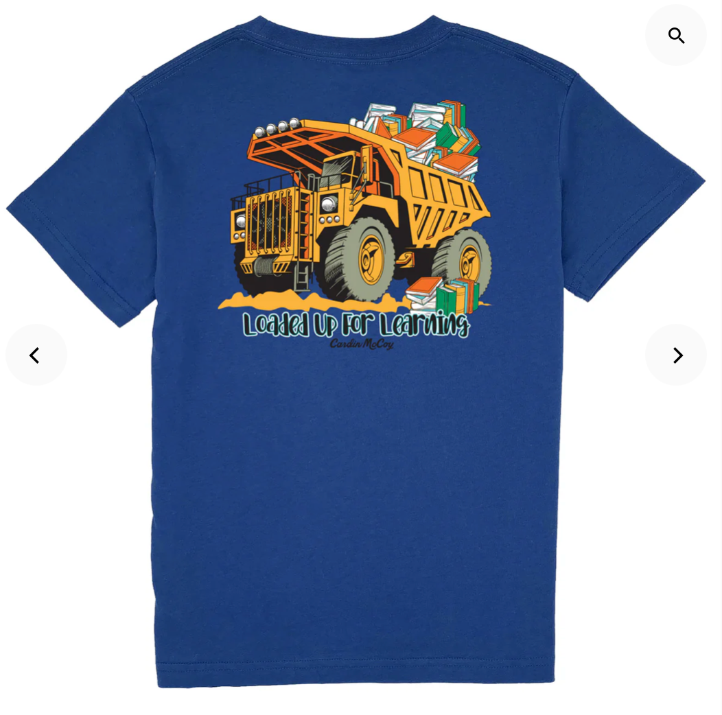 Loaded Up For Learning- Short Sleeve Cardin McCoy Tee (Blue)