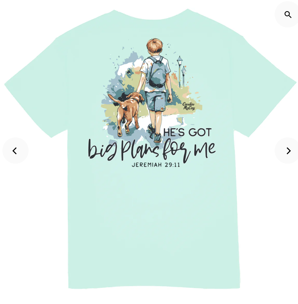 He's Got Big Plans - Short Sleeve Cardin McCoy Tee (Blue Mint)