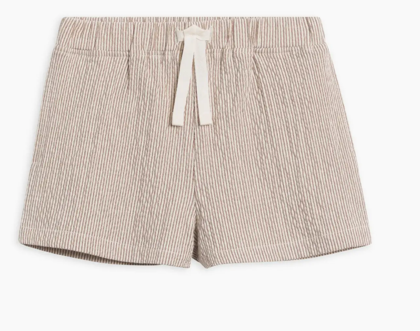 Organic Kids Nixie Seersucker Short - Shore Stripe / Truffle